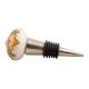 Mustard Ceramic Flower Wine Stopper